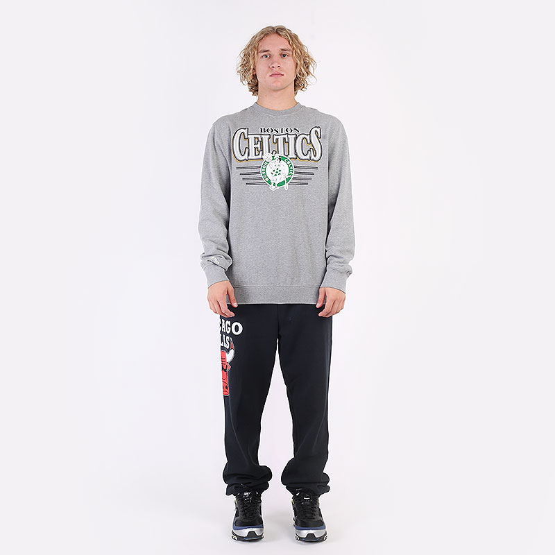 Мужская толстовка Mitchell and ness Metallic Shadow Crew (A0708644GRH)  - цена, описание, фото 5
